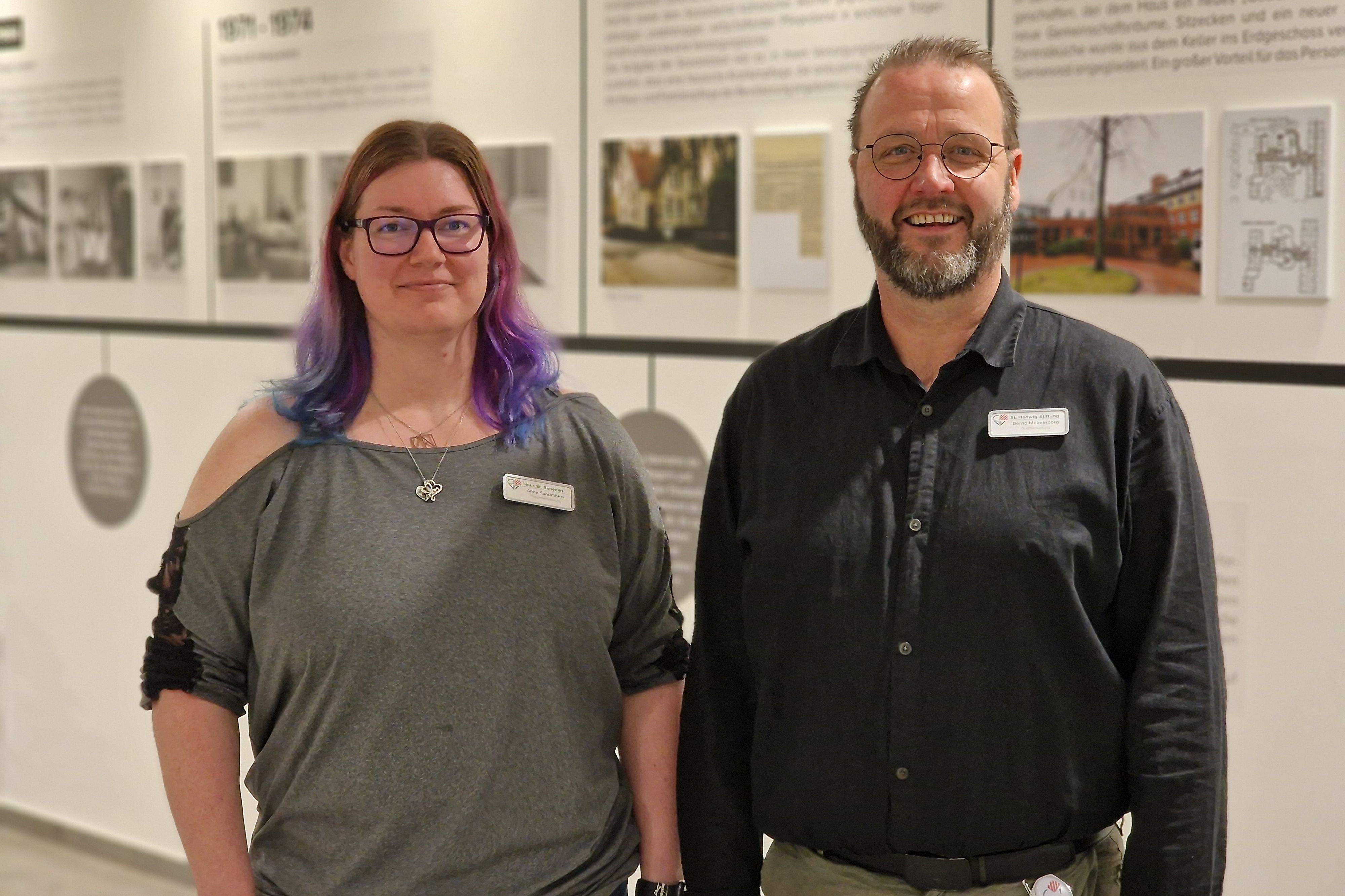 Anne Sundmäker (Pflegedienstleitung im Haus St. Benedikt) und Bernd Mekelnborg (Quartiersleitung Bakum/Langförden/Visbek) ziehen ein positives Fazit des neuen Personalbemessungsverfahren PeBeM
